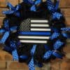 Thin Blue Line Police 16 Burlap Wreath