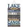 Lake Rules 10 X 18.5 Wood Wall Sign