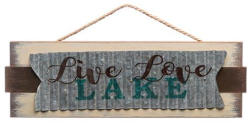 Live Love Lake 18.75 X 6 Wood Sign