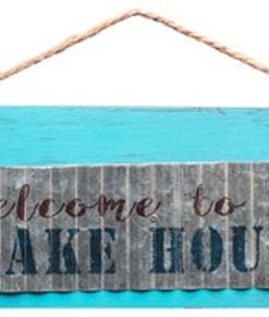 Welcome To The Lake House 18.75" X 6" Wood Sign