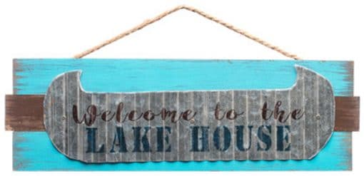 Welcome To The Lake House 18.75" X 6" Wood Sign