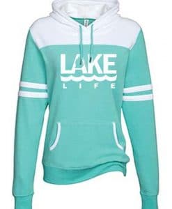 Michigan Lake Life Women's Seaglass Varsity Fleece Hoodie