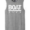 Boat Life Men's Gray Anchor Tank Top Sleeveless Tee