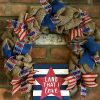 Patriotic Land That I Love 16" Burlap Wreath Door Decor