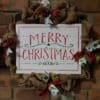 Merry Christmas 16" Burlap Wreath Door Decor