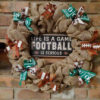 Life is a Game Football Is Serious 16" Fall Burlap Wreath