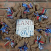 Land That I Love Red White Blue 16" Burlap Wreath Door Decor