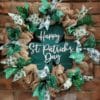 Happy St. Patrick's Day 16" Burlap Wreath
