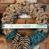 All You Need is Love 16" Burlap Wreath Door Decor