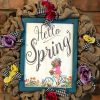 Hello Spring 18" Burlap Wreath Door Decor