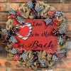 Love You to the Moon and Back 16" Burlap Wreath Door Decor