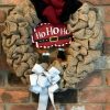 Ho Ho Ho Christmas 14" Burlap Wreath Door Decor