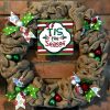 Tis the Season 16" Burlap Christmas Wreath Door Decor