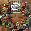 Have a Holly Jolly Christmas 16" Burlap Wreath Door Decor