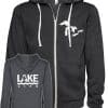 Michigan Lake Life Unisex Heather Black Fleece Full Zip Hoodie