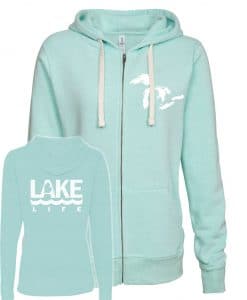 Michigan Lake Life Women's Seaglass Vintage Full Zip Hoodie