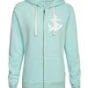 Lake Life Anchor Women's Heather Seaglass Vintage Full Zip Hoodie