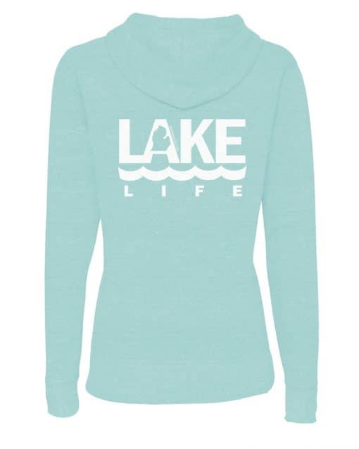 Michigan Lake Life Women's Heather Seaglass Vintage Full Zip Hoodie - Image 2