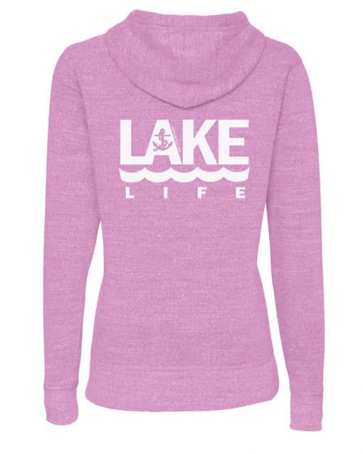 Lake Life Anchor Women's Heather Hyacinth Vintage Full Zip Hoodie