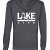 Michigan Lake Life Unisex Heather Black Fleece Full Zip Hoodie Back