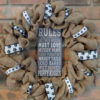 House Rules Must Love Dogs 16" Burlap Wreath