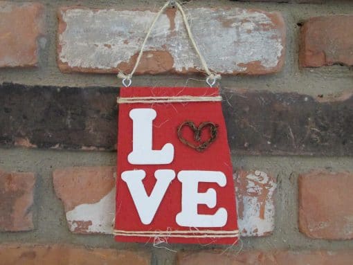 Valentines Day Love Wood Sign