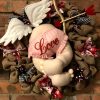 Valentine's Day Cupid 16" Burlap Wreath Door Decor