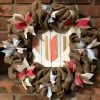 Heart Valentine's Day 16" Burlap Wreath Door Decor