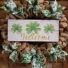 St Patrick's Day Welcome 16" Burlap Wreath