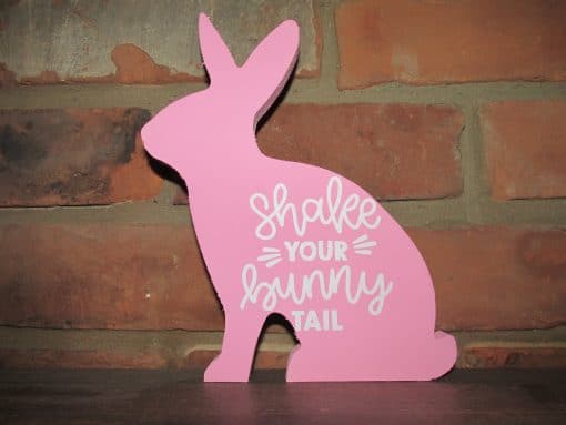 Sitting Wood Bunny-Shake Your Bunny Tail