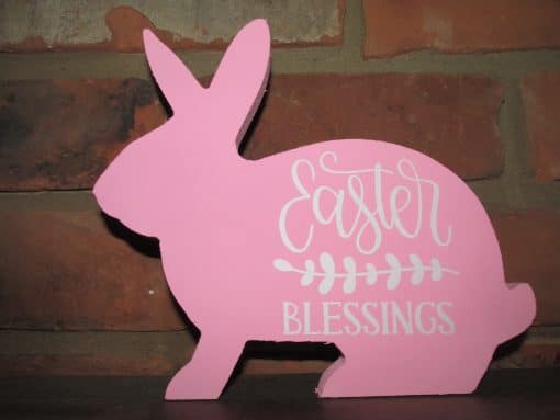 Standing Wood Bunny-Easter Blessings