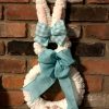 Bunny Rabbit White Easter 18" Wreath Door Decor