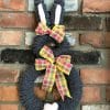 Bunny Rabbit Gray Easter 18" Wreath Door Decor