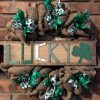 St Patrick's Day Lucky 16" Burlap Wreath