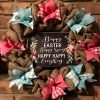 Happy Easter Spring 16" Burlap Wreath Door Decor