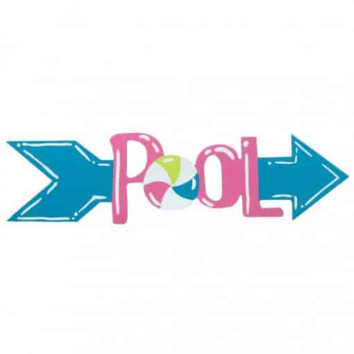 Pool Arrow MDF Sign 19"