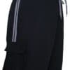 Men's Striped Black Swim Trunk Board Shorts