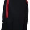 Men's Striped Black Red Swim Trunk Board Shorts