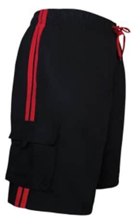 Op Mens 3X 48-50 Red/Grey/Black Striped Board Swim/Swimming Shorts/Trunks~632 