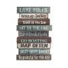 Lake Rules Boating 15.5" x 23.5" Wood Wall Sign