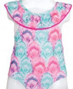 Infant Baby Girls Pink Multicolor 1-Piece Swimsuit