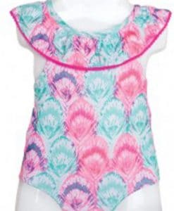 Infant Baby Girls Pink Multicolor 1-Piece Swimsuit