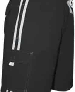 Men's Striped Black Cargo Swim Trunk Board Shorts