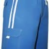 Men's Striped Aqua Blue Cargo Swim Trunk Board Shorts