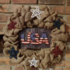 USA Patriotic 16" Burlap Wreath