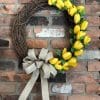 Yellow Tulip 18" Grapevine Wreath
