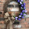 Purple Tulip 18" Grapevine Wreath