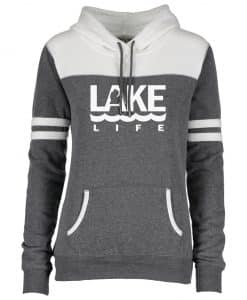 Michigan Lake Life Women's Gray Varsity Fleece Hoodie