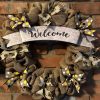 Welcome Bee 16" Burlap Wreath