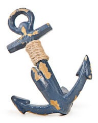 Rustic Anchor Decor Blue 3.75 X 5.25 Inches